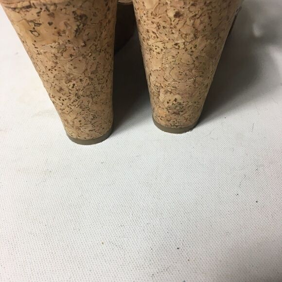 Lucky Brand cork wedge khaki elastic sandals SZ10w - Picture 5 of 7